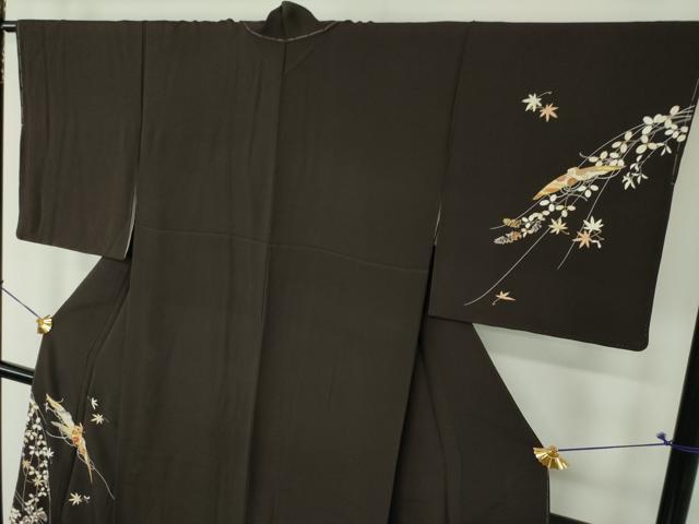 平和屋着物●訪問着　刺繍　花笠　金彩　正絹　逸品　未使用　DABH9101ps