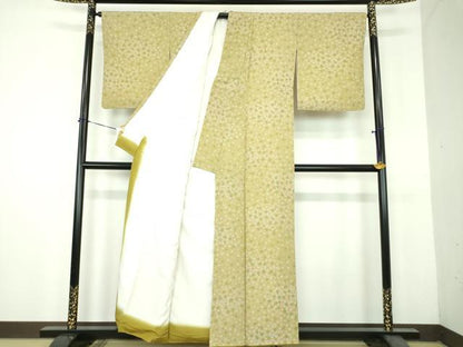 平和屋着物●上質な小紋　舞花文　正絹　逸品　DABH9102ps
