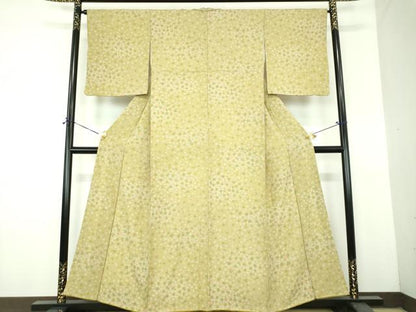 平和屋着物●上質な小紋　舞花文　正絹　逸品　DABH9102ps