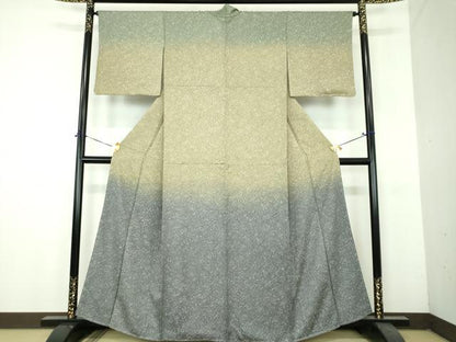 平和屋着物●訪問着　利休織　霞文　暈し染め　反端付き　正絹　逸品　未使用　DABH9106ps