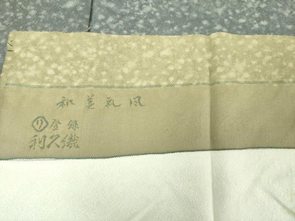 平和屋着物●訪問着　利休織　霞文　暈し染め　反端付き　正絹　逸品　未使用　DABH9106ps