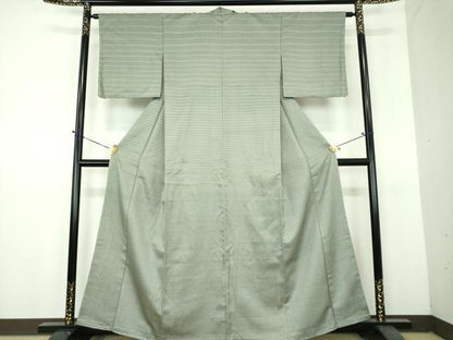 平和屋着物●訪問着　よろけ縞　銀座おゝぎ屋扱い　正絹　逸品　未使用　DABH9122ps
