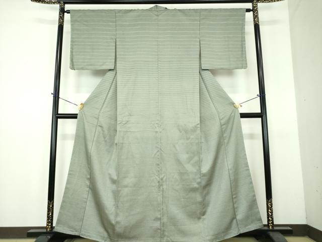 平和屋着物●訪問着　よろけ縞　銀座おゝぎ屋扱い　正絹　逸品　未使用　DABH9122ps
