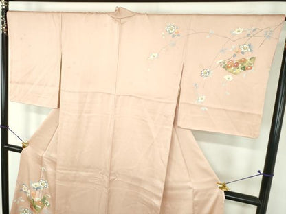 平和屋着物●訪問着　作家物　地紙花文　金銀彩　さが美扱い　正絹　逸品　DABH9123ps