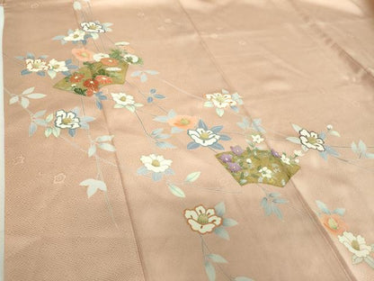 平和屋着物●訪問着　作家物　地紙花文　金銀彩　さが美扱い　正絹　逸品　DABH9123ps