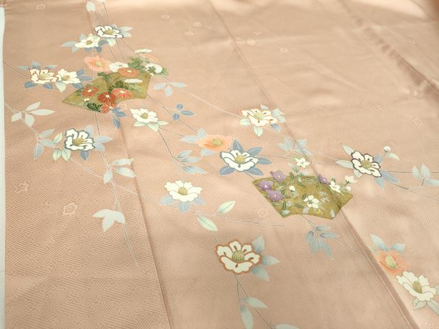 平和屋着物●訪問着　作家物　地紙花文　金銀彩　さが美扱い　正絹　逸品　DABH9123ps