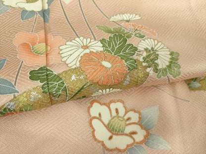 平和屋着物●訪問着　作家物　地紙花文　金銀彩　さが美扱い　正絹　逸品　DABH9123ps