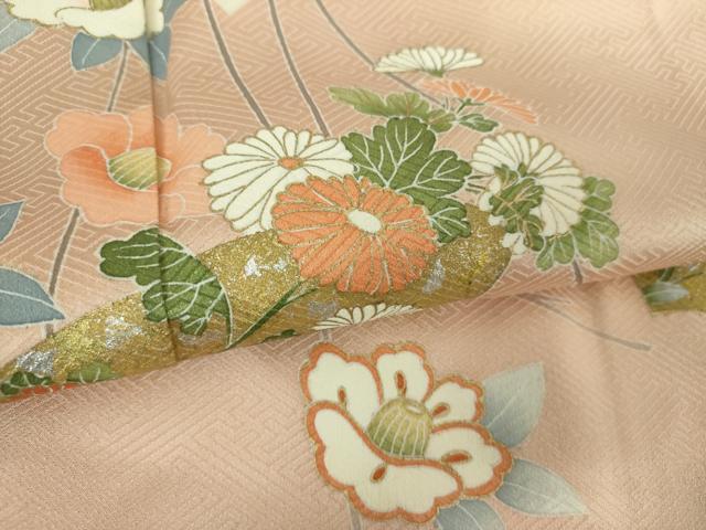 平和屋着物●訪問着　作家物　地紙花文　金銀彩　さが美扱い　正絹　逸品　DABH9123ps