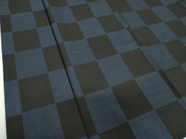 平和屋着物●本場大島紬　9マルキ　市松文様　正絹　逸品　DABH9124ps