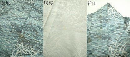 平和屋着物●本場大島紬　7マルキ　総絣　草葉文　正絹　逸品　DABH9127ps