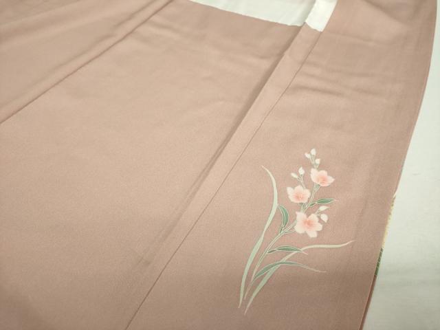 平和屋着物●訪問着　駒刺繍　短冊花文　金彩　正絹　逸品　DABH9139ps