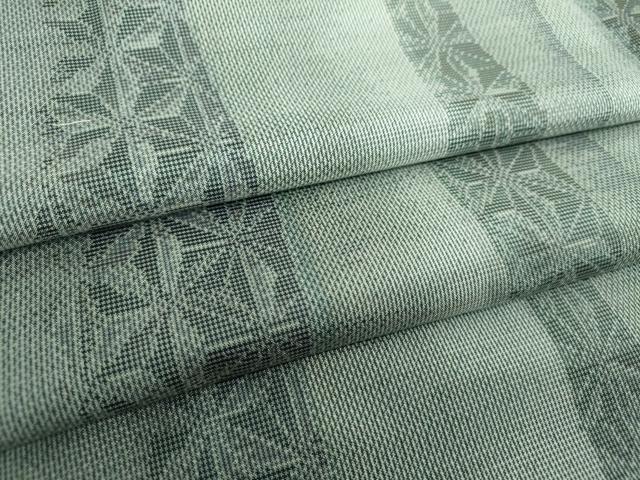 平和屋着物●上質な紬　麻の葉間道　正絹　逸品　DABH9141ps