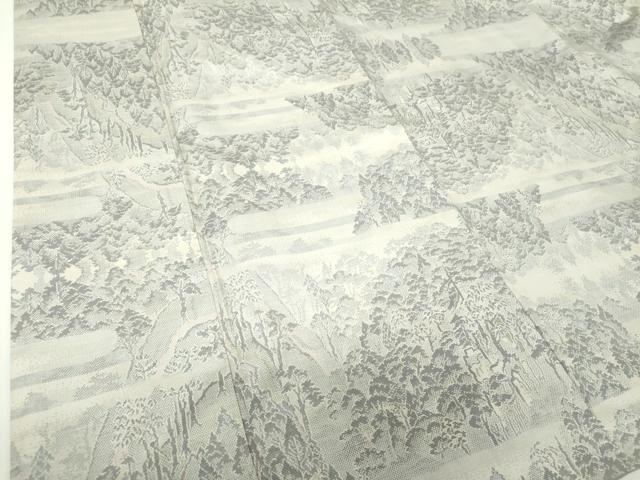 平和屋着物●本場大島紬　白大島　9マルキ　樹林風景　正絹　逸品　DABH9142ps