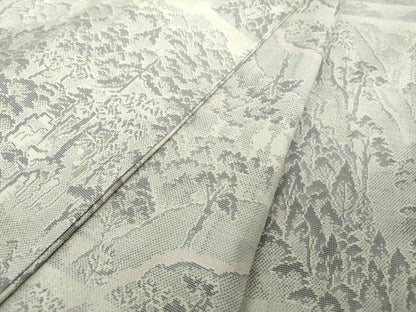 平和屋着物●本場大島紬　白大島　9マルキ　樹林風景　正絹　逸品　DABH9142ps