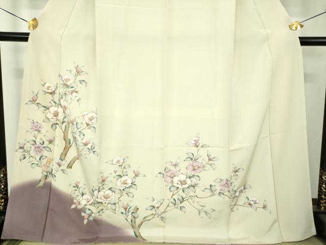 平和屋着物●訪問着　枝花文　暈し染め　金彩　正絹　逸品　DABH9144ps
