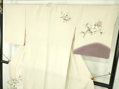 平和屋着物●訪問着　枝花文　暈し染め　金彩　正絹　逸品　DABH9144ps