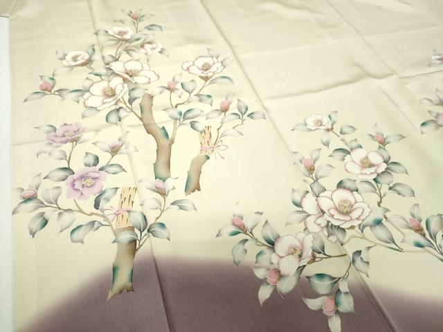 平和屋着物●訪問着　枝花文　暈し染め　金彩　正絹　逸品　DABH9144ps