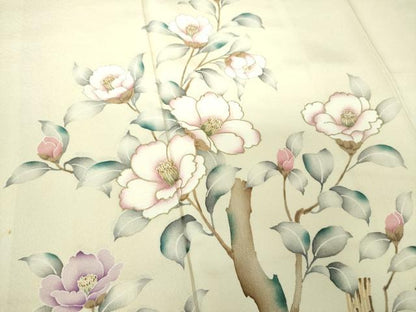 平和屋着物●訪問着　枝花文　暈し染め　金彩　正絹　逸品　DABH9144ps