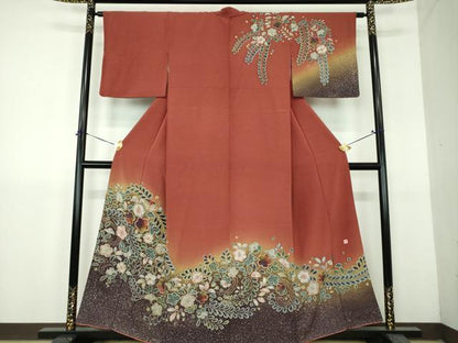 平和屋着物●訪問着　作家物　絞り　辻が花　暈し染め　正絹　逸品　DABH9145ps