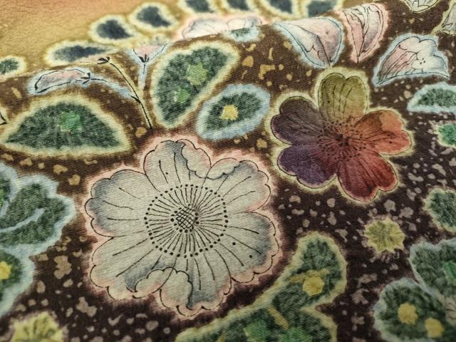 平和屋着物●訪問着　作家物　絞り　辻が花　暈し染め　正絹　逸品　DABH9145ps