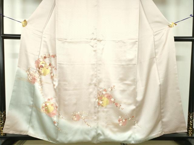 平和屋着物●訪問着　刺繍　雪輪花文　暈し染め　金彩　正絹　逸品　DABH9154ps
