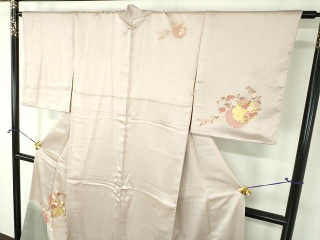 平和屋着物●訪問着　刺繍　雪輪花文　暈し染め　金彩　正絹　逸品　DABH9154ps