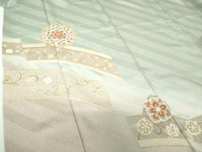 平和屋着物●中国三大刺繍　スワトウ相良刺繍　汕頭相良刺繍　総刺繍　訪問着　正倉院花文　暈し染め　正絹　逸品　DABH9157ps