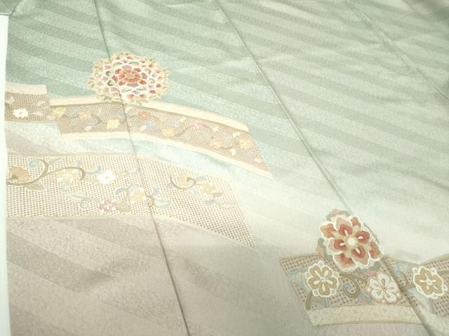 平和屋着物●中国三大刺繍　スワトウ相良刺繍　汕頭相良刺繍　総刺繍　訪問着　正倉院花文　暈し染め　正絹　逸品　DABH9157ps