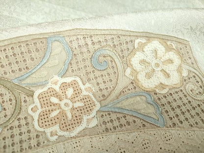 平和屋着物●中国三大刺繍　スワトウ相良刺繍　汕頭相良刺繍　総刺繍　訪問着　正倉院花文　暈し染め　正絹　逸品　DABH9157ps