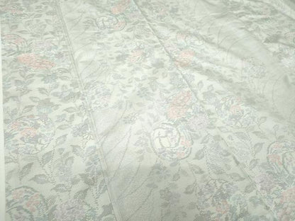 平和屋着物●本場大島紬　白大島　花丸文　正絹　逸品　未使用　DABH9159ps