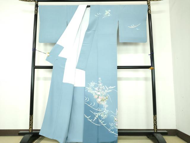 平和屋着物●本加賀友禅作家　岡本幸治　訪問着　飾花文　暈し染め　正絹　逸品　DABH9161ps