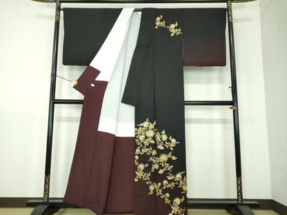 平和屋着物●金彩友禅　卓越技能者・名工・和田光正監修　由光　訪問着　京金彩　更紗花文　暈し染め　金彩　正絹　逸品　DABH9169ps