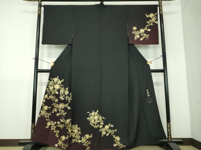 平和屋着物●金彩友禅　卓越技能者・名工・和田光正監修　由光　訪問着　京金彩　更紗花文　暈し染め　金彩　正絹　逸品　DABH9169ps