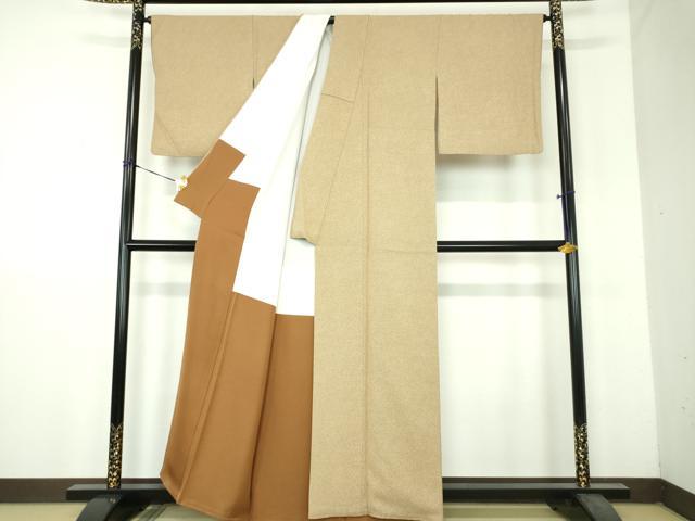 平和屋着物●日本画家　霜鳥忍の世界　彩天目織　お召　霞文　正絹　逸品　DABH9170ps