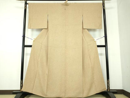 平和屋着物●日本画家　霜鳥忍の世界　彩天目織　お召　霞文　正絹　逸品　DABH9170ps