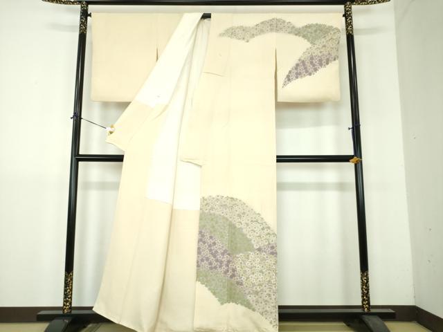平和屋着物●中国三大刺繍　相良刺繍　総刺繍　訪問着　花尽くし　金糸　正絹　逸品　DABH9171ps