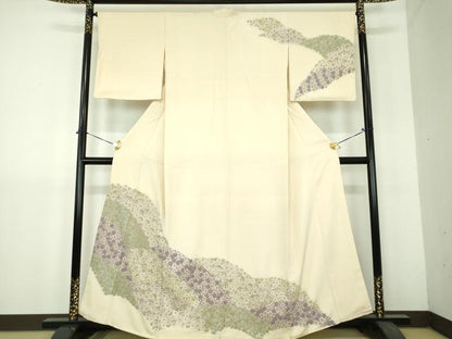 平和屋着物●中国三大刺繍　相良刺繍　総刺繍　訪問着　花尽くし　金糸　正絹　逸品　DABH9171ps