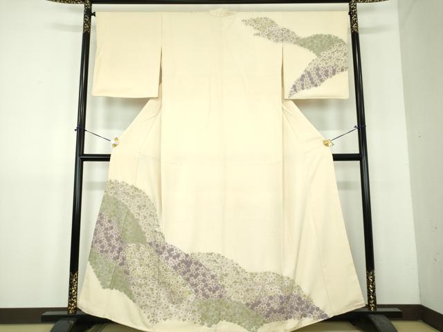 平和屋着物●中国三大刺繍　相良刺繍　総刺繍　訪問着　花尽くし　金糸　正絹　逸品　DABH9171ps