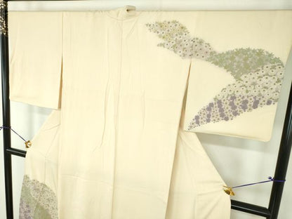 平和屋着物●中国三大刺繍　相良刺繍　総刺繍　訪問着　花尽くし　金糸　正絹　逸品　DABH9171ps
