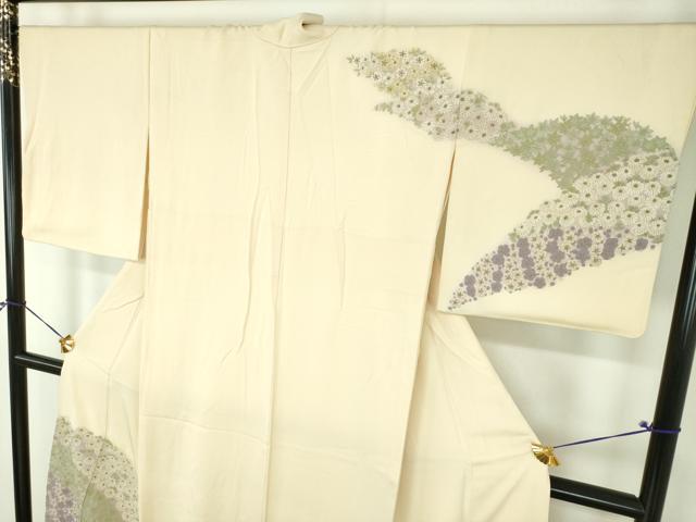 平和屋着物●中国三大刺繍　相良刺繍　総刺繍　訪問着　花尽くし　金糸　正絹　逸品　DABH9171ps