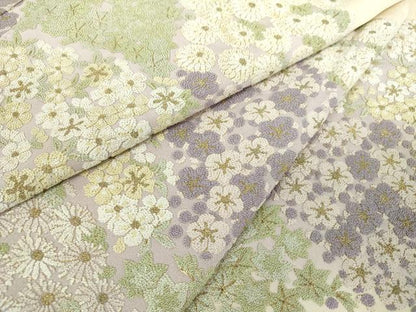 平和屋着物●中国三大刺繍　相良刺繍　総刺繍　訪問着　花尽くし　金糸　正絹　逸品　DABH9171ps