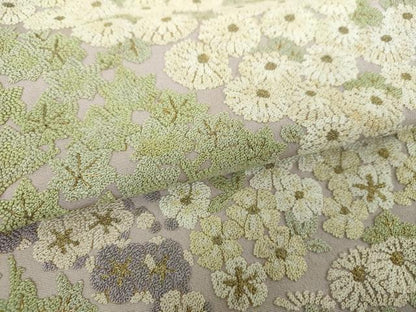 平和屋着物●中国三大刺繍　相良刺繍　総刺繍　訪問着　花尽くし　金糸　正絹　逸品　DABH9171ps