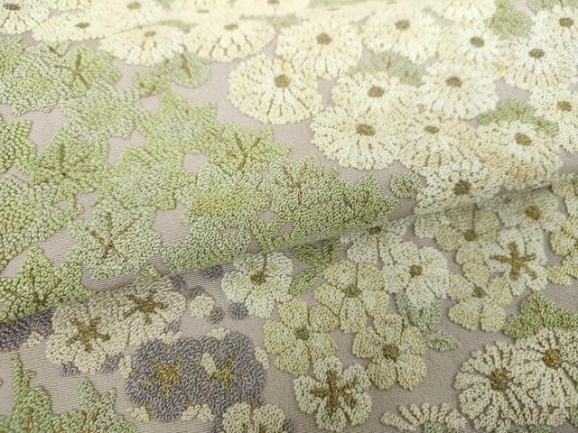 平和屋着物●中国三大刺繍　相良刺繍　総刺繍　訪問着　花尽くし　金糸　正絹　逸品　DABH9171ps