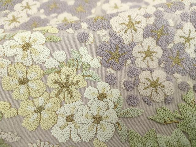 平和屋着物●中国三大刺繍　相良刺繍　総刺繍　訪問着　花尽くし　金糸　正絹　逸品　DABH9171ps