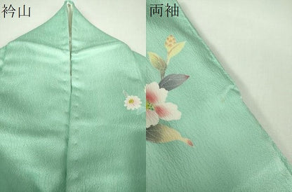 平和屋着物●訪問着　友禅　枝花文　暈し染め　正絹　逸品　DABH9177ps