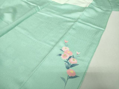 平和屋着物●訪問着　友禅　枝花文　暈し染め　正絹　逸品　DABH9177ps