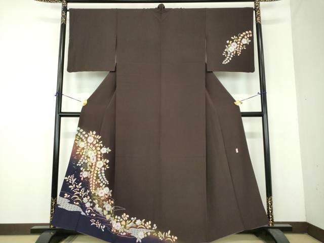 平和屋着物●越後十日町の一流染匠　桐屋・翠山工房　訪問着　絞り　辻が花　跳兎　暈し染め　金彩　正絹　逸品　DABH9178ps