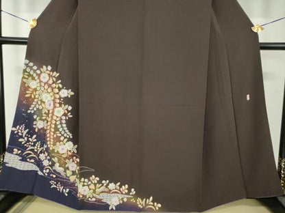 平和屋着物●越後十日町の一流染匠　桐屋・翠山工房　訪問着　絞り　辻が花　跳兎　暈し染め　金彩　正絹　逸品　DABH9178ps