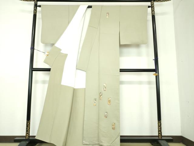 平和屋着物●訪問着　竹屋町刺繍　短冊花文　金彩　正絹　逸品　DABH9188ps
