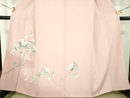 平和屋着物●訪問着　友禅　作家物　花鳥文　暈し染め　正絹　逸品　DABH9190ps